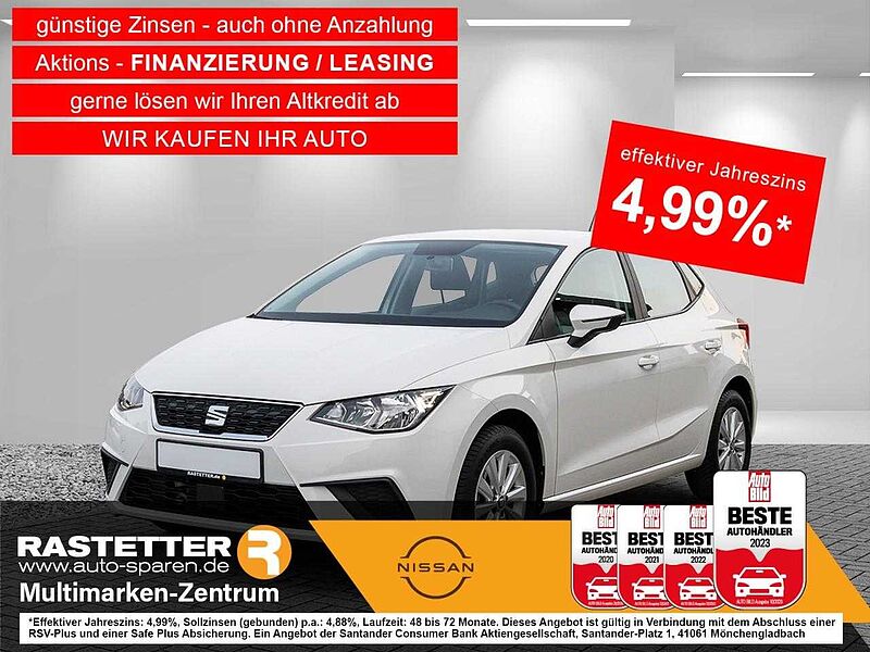 SEAT Ibiza TSI Style Winter+Klima+LMF+Bluet+USB+el. Fenster+MFL+ZV+Lichtaut