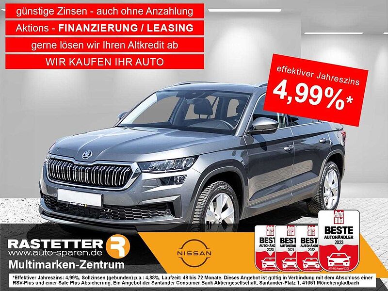 SKODA Kodiaq TDI DSG 4x4 Style 7Sitze+PanoSD+AHK+Navi+19Z+virtCP+ACC+Kamera+Teilled+eHeckkl